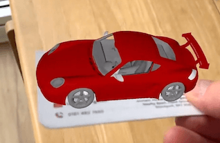 Show 3D model on a business card